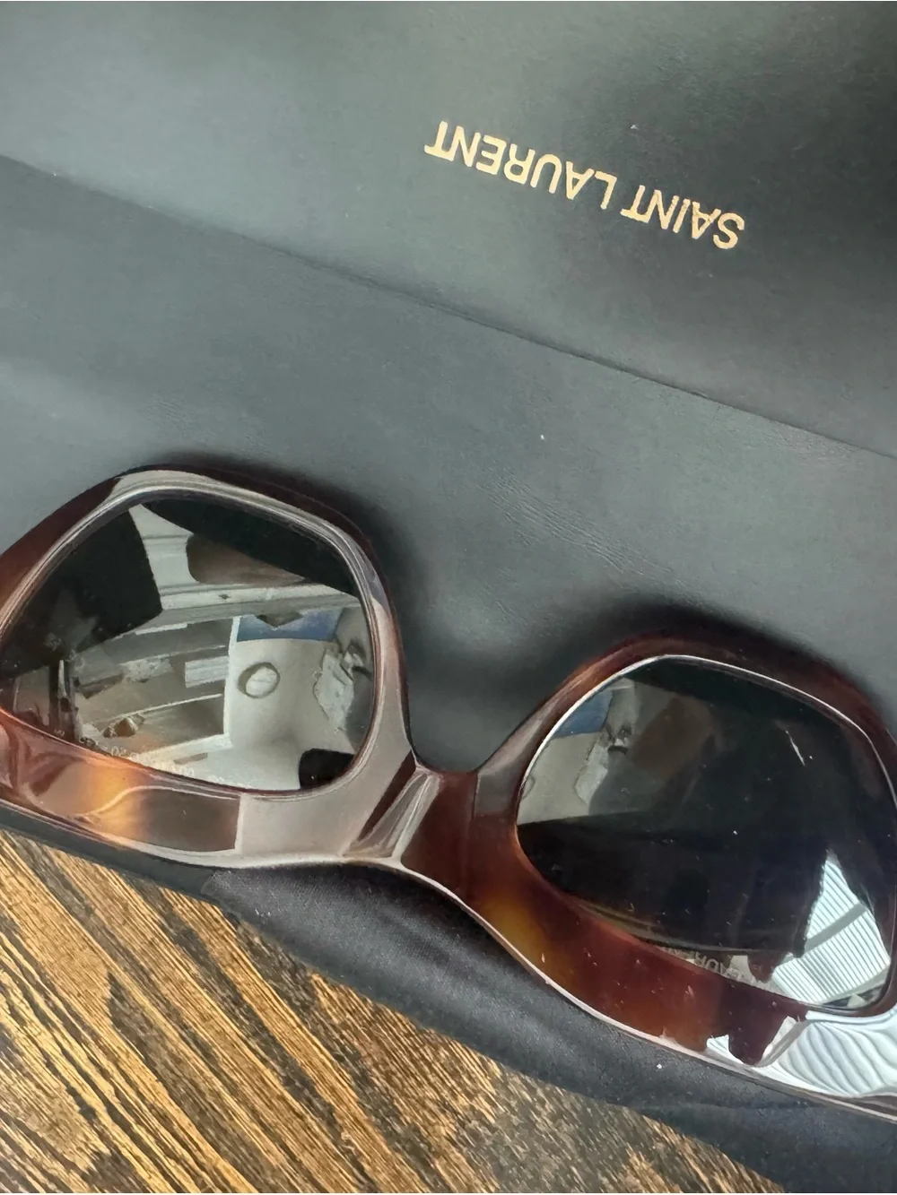 St Laurent women Sunglasses - tortoise brown Classic Polarized Lenses